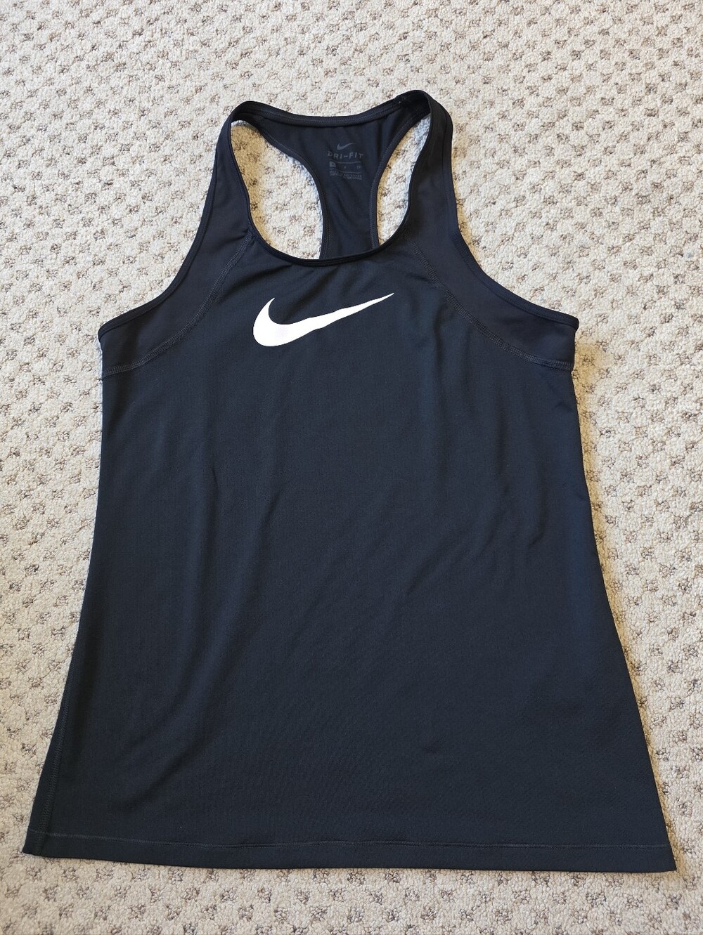 Nike Black Tank Top with White Swoosh